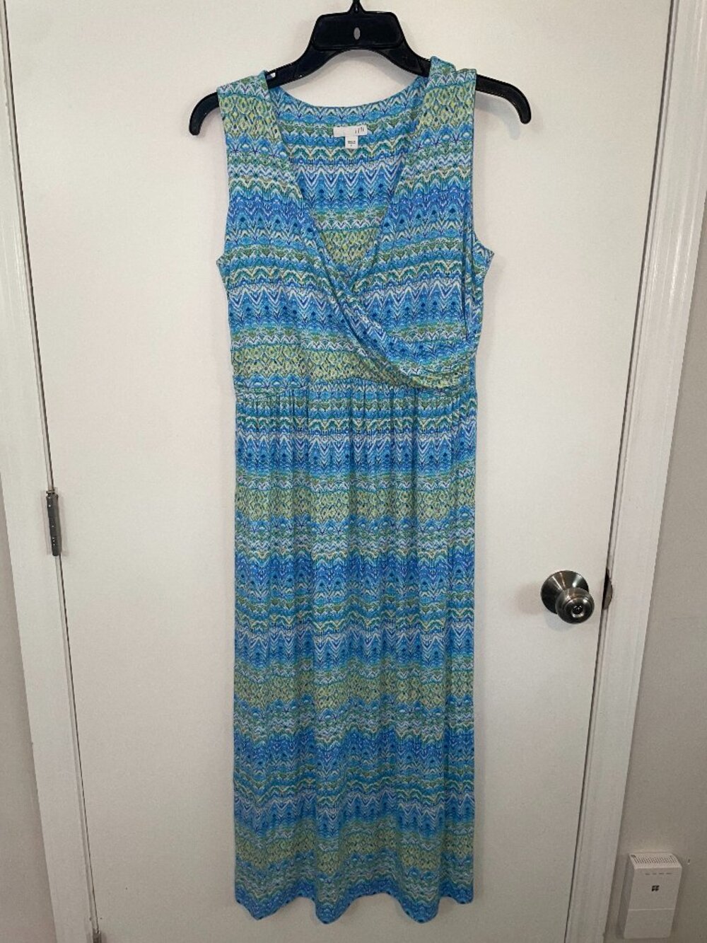 J. Jill Blue & Green Maxi Dress Size S